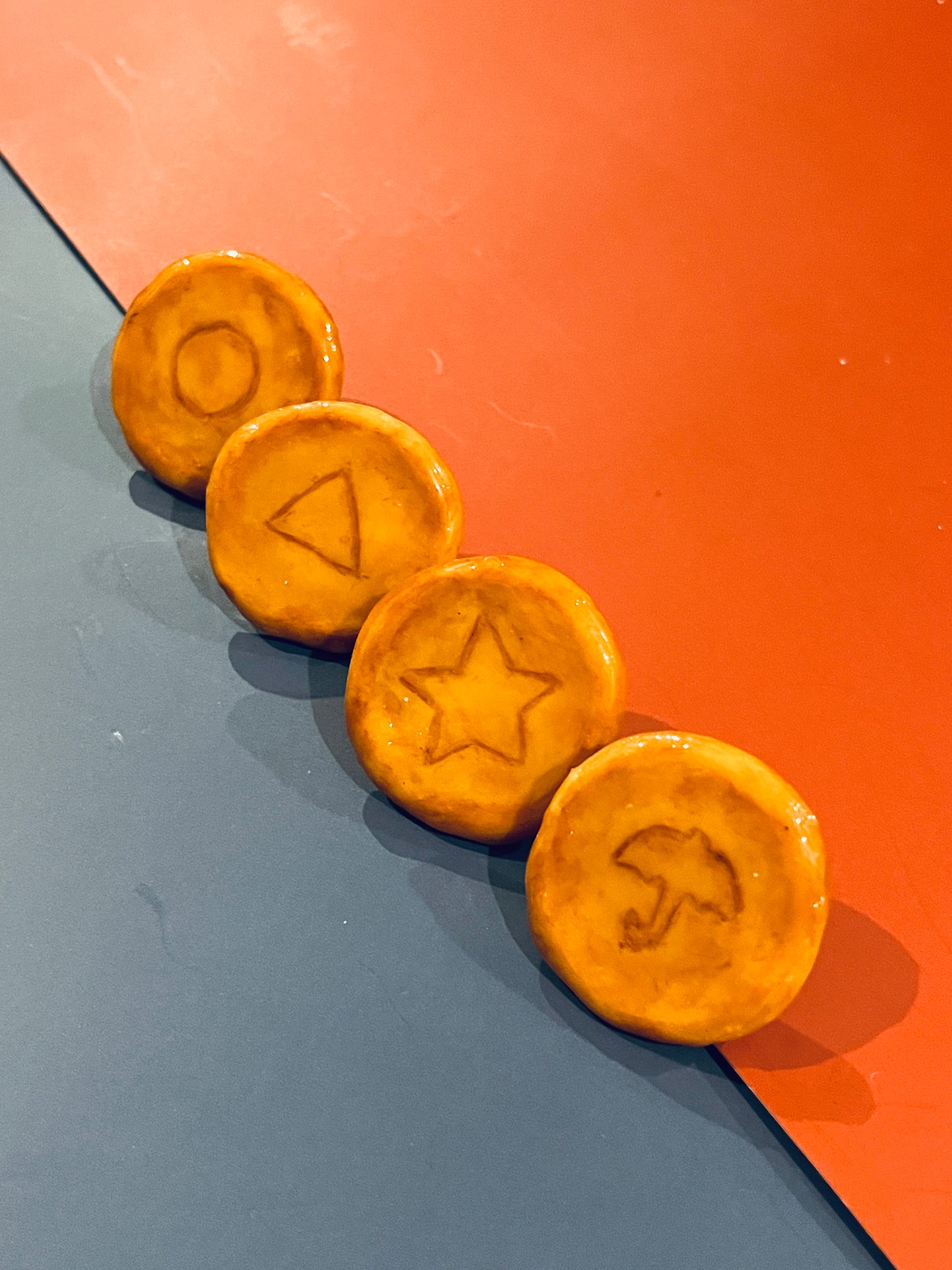 Dalgona Pin from Squid Game Merch Product Image