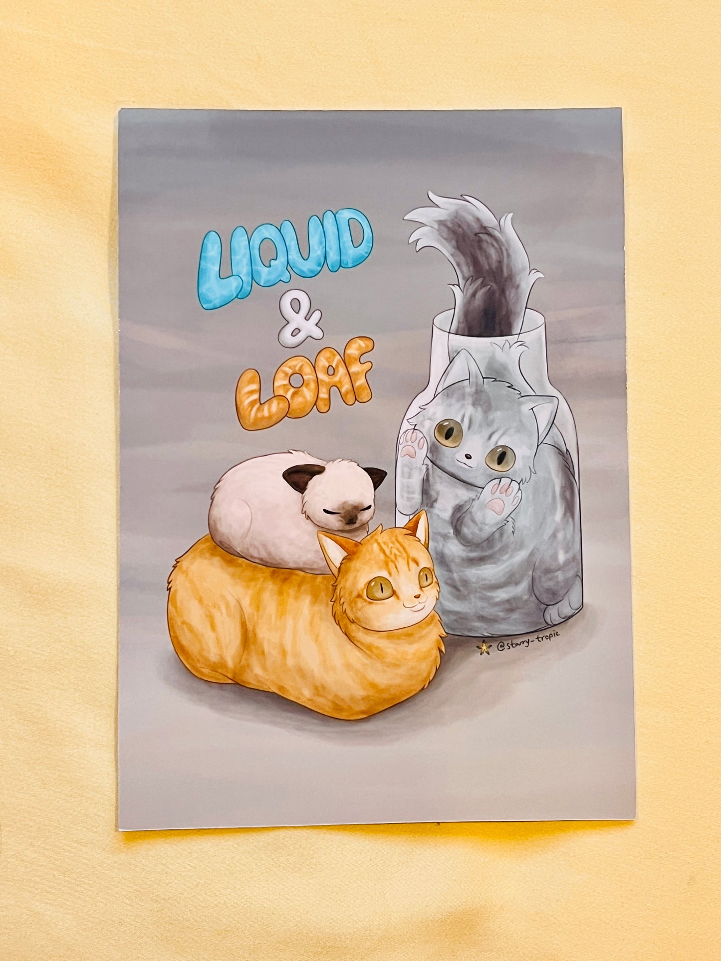 Loaf and Liquid Cat - Print