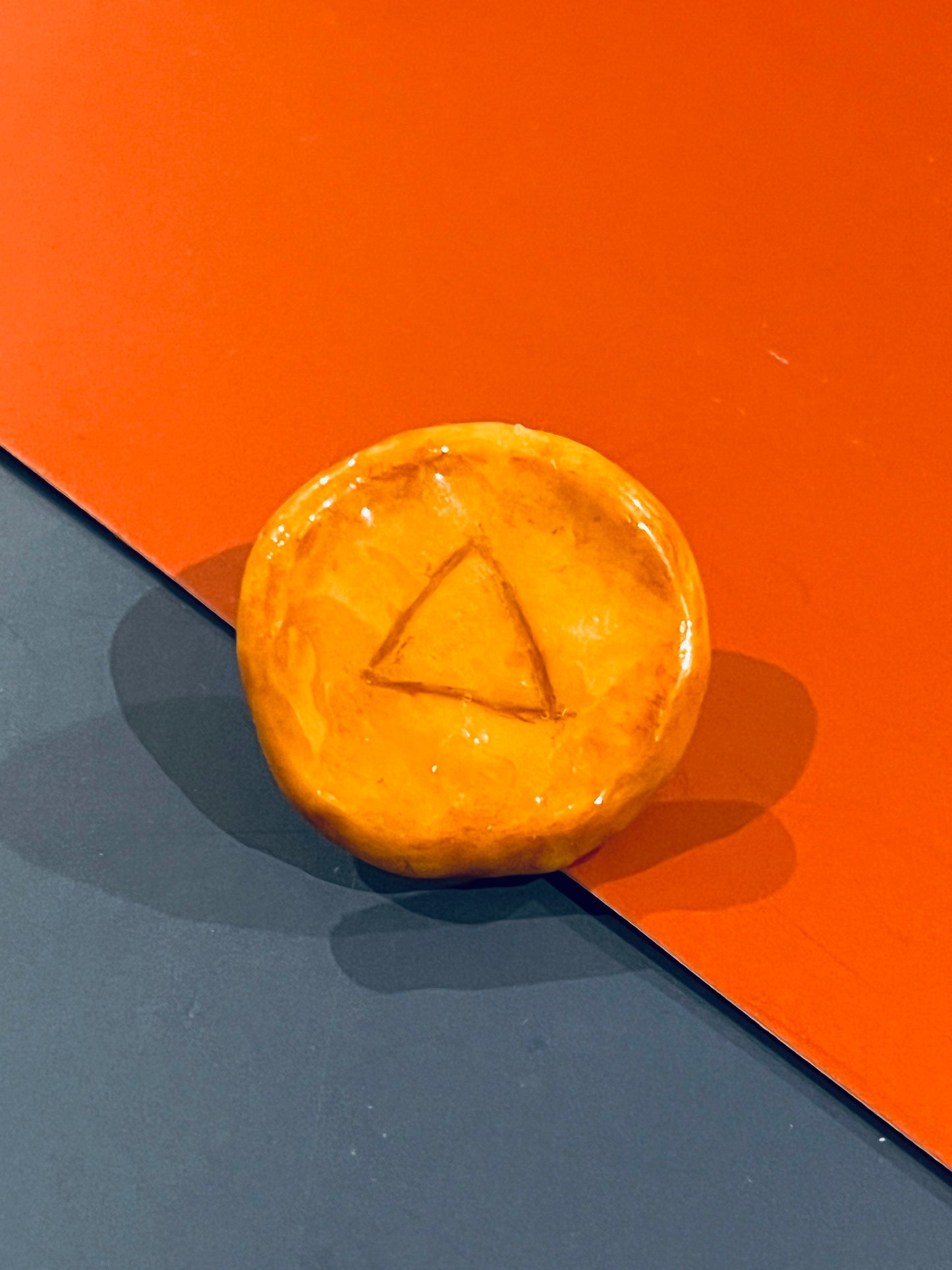 Triangle Shape Dalgona Pin from Squid Game Merch