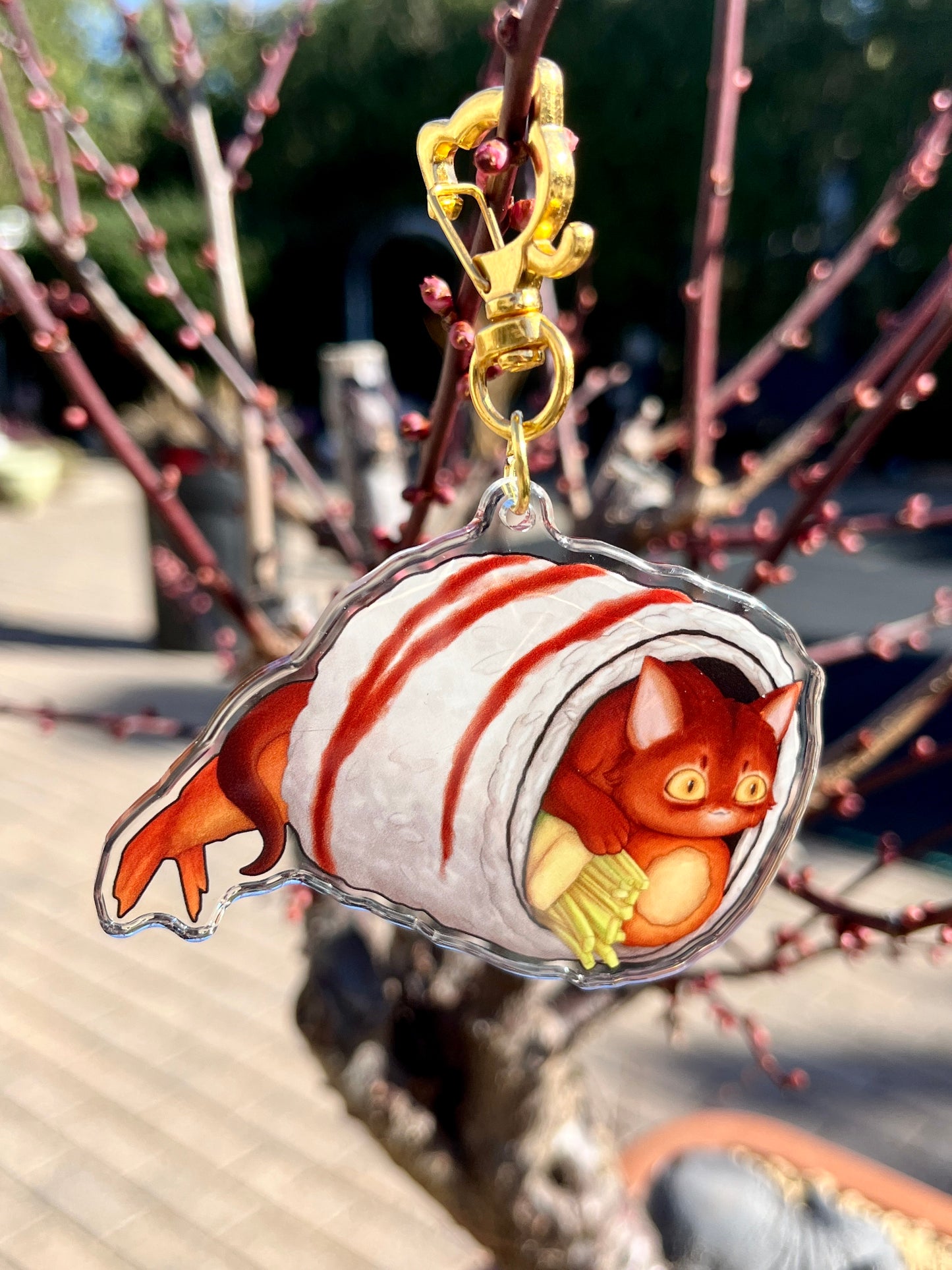 Sushi Cat Acrylic Keychain